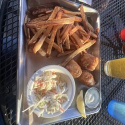 Milepost Brewing - The small nuggets are the "fish" in the fish and chips.