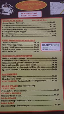 Menu photo 2 Smooth Boys Deli Glasgow, GLG