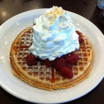 Eggs 'n Things - Strawberry and whipped cream waffle. The macadamia nuts were sprinkled on, you barely taste it. - Breakfast & Brunch Near Me - Honolulu, Hawaii Eggs 'n Things - Strawberry and whipped cream waffle. The macadamia nuts were sprinkled on, you barely taste it. - Breakfast & Brunch Near Me - Honolulu, Hawaii