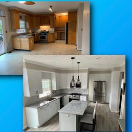 Before and After Kitchen remodel