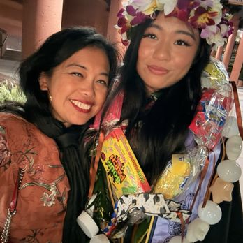 Kaye’s Leis - Angilynn wore a crown lei and a matching lei under all the candy leis. - Floral Designers Near Me