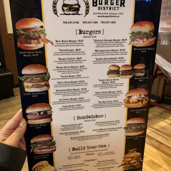 Burger District - Menu as of 4/1/2019 - Burgers Near Me - Arlington, Virginia Burger District - Menu as of 4/1/2019 - Burgers Near Me - Arlington, Virginia