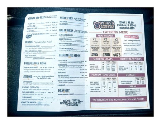 Menu photo 1 Piggy's BBQ, Wings & Fish Plainfield, IL Menu photo 1 Piggy's BBQ, Wings & Fish Plainfield, IL