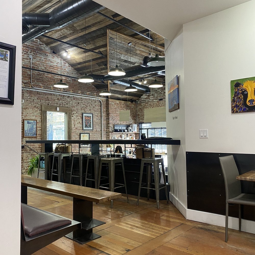 Hub Coffee Roasters - A good amount of seating available to work while enjoying your coffee - Coffee Roasteries Near Me - Reno, Nevada Hub Coffee Roasters - A good amount of seating available to work while enjoying your coffee - Coffee Roasteries Near Me - Reno, Nevada