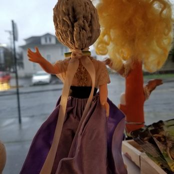 Gallery Boom - A doll with a nut for a head at Gallery Boom. - Art Space Rentals Near Me - Olympia, Washington