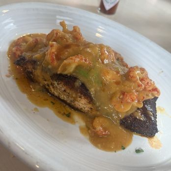 Monument Inn - Blackened Salmon- Étouffée Sauce - Seafood Near Me - La Porte, Texas Monument Inn - Blackened Salmon- Étouffée Sauce - Seafood Near Me - La Porte, Texas