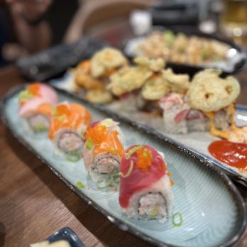 EBISU - Rainbow roll, hot Snow White roll, & lion king - Japanese Near Me - Elk Grove, California
