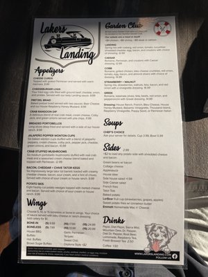 Menu photo 3 Lakers Landing Hamilton, IN