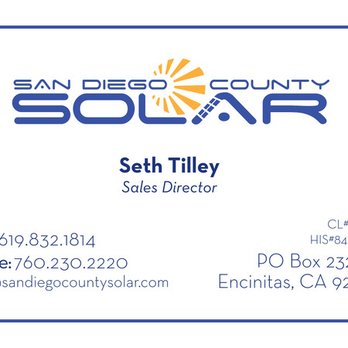 San Diego County Solar - Seth is a great resource: knowledgeable, helpful, and never pushy. - Solar Installation Near Me - Carlsbad, California San Diego County Solar - Seth is a great resource: knowledgeable, helpful, and never pushy. - Solar Installation Near Me - Carlsbad, California