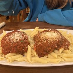 Chicken Parm after Parmesan cheese was added