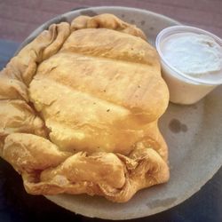 Jake's Family Restaurant - Cheese Panzerotti with Donair Sauce