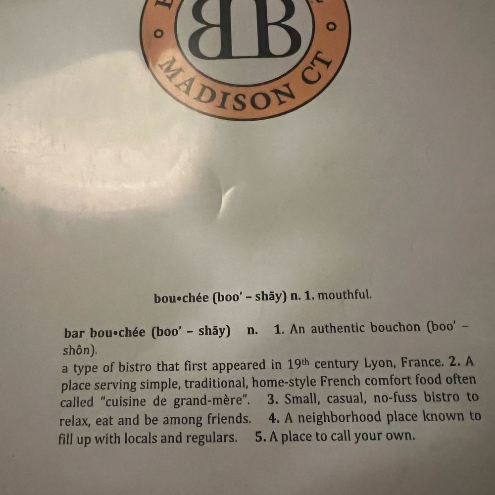 Bar Bouchee - Definition of Bouche - French Near Me - Madison, Connecticut