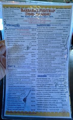 Menu photo 6 Barbara's Fishtrap Half Moon Bay, CA