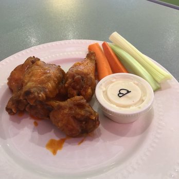 Napoli Pizzeria - Hot wings on a plate with blue cheese. - Pizza Near Me - Las Vegas, Nevada