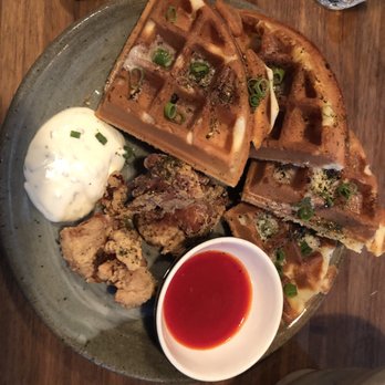 Ramen Shop - Karaage and mochi waffles. Sounds amazing in theory, but was underwhelmed. - New American Near Me - Oakland, California Ramen Shop - Karaage and mochi waffles. Sounds amazing in theory, but was underwhelmed. - New American Near Me - Oakland, California
