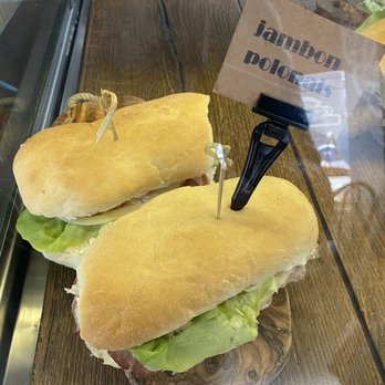 Goplana - two sandwiches in a display case - Polish Near Me - Montreal, Quebec