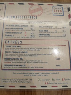Menu photo 8 Cha Pa's Noodles And Grill New York, NY