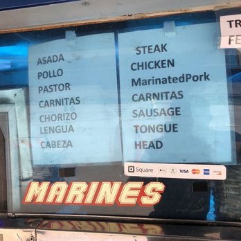 Espinoza's - a menu on a food truck - Food Trucks Near Me