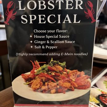 Capital Noodle Bar - This is what I ordered. As I inscribed, $23.99 per pound. My lobster was 1.8 pounds for under $54! - Noodles Near Me - Costa Mesa, California