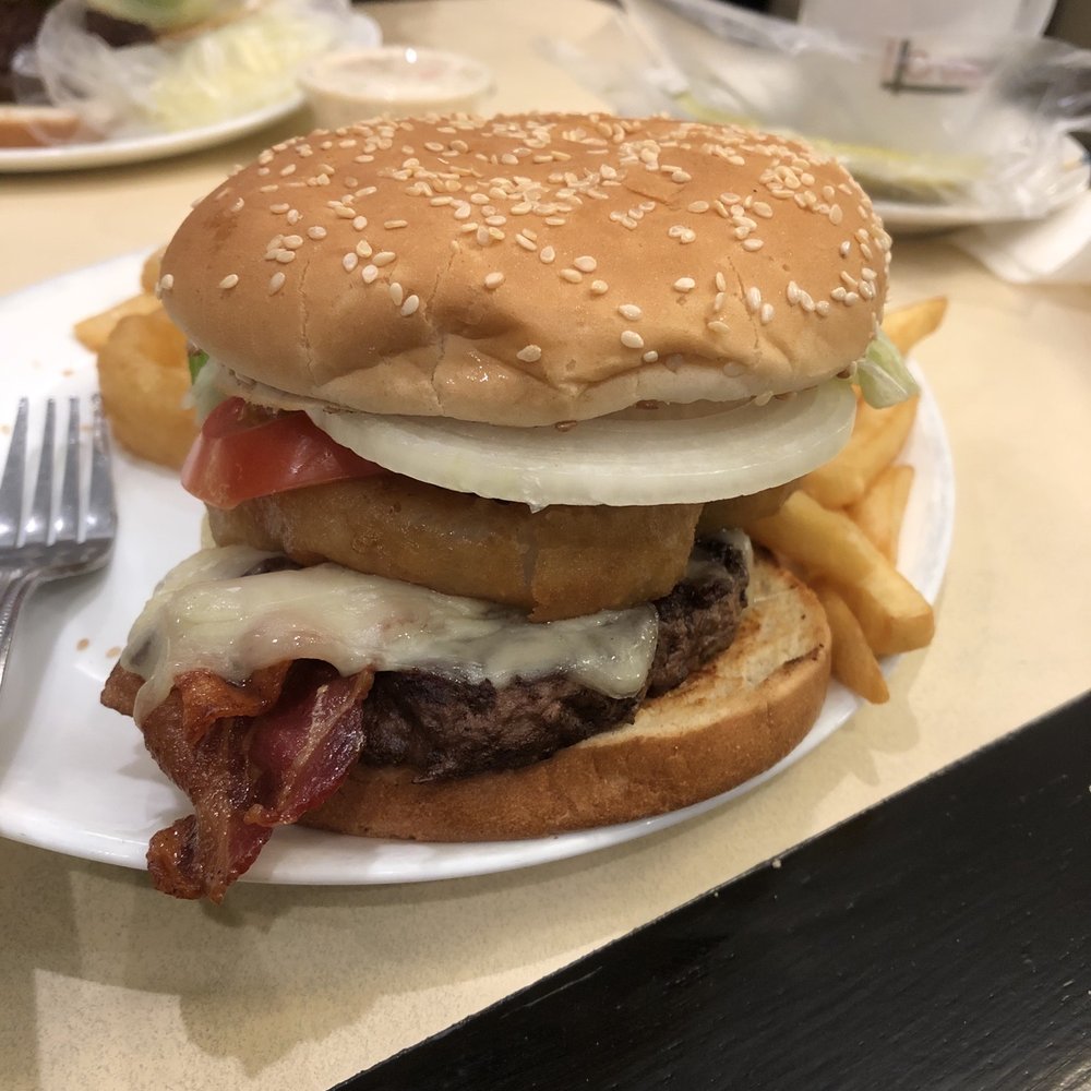 a burger and fries a burger and fries