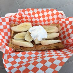 Oxnard Food Trucks - Belgian waffle from Marcel food truck