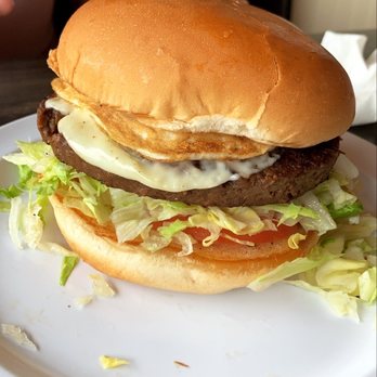 Stomp's Burger Joint - Veggie Burger w/ Soy Bean patty. Pretty good! - Burgers Near Me - Webster, Texas Stomp's Burger Joint - Veggie Burger w/ Soy Bean patty. Pretty good! - Burgers Near Me - Webster, Texas