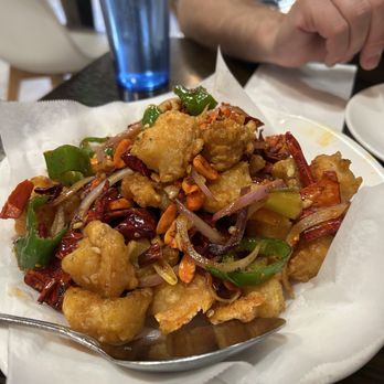 Sichuan Street Food - Our favorite shrimp w Chile wo skin! - Szechuan Near Me - Pasadena, California