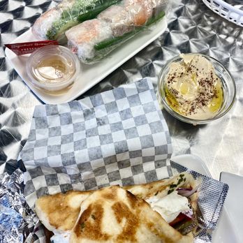 Thaily's - Shrimp & Pork Spring rolls.  Hummus side.  Middle eastern 'hero'. - Middle Eastern Near Me - Chandler, Arizona