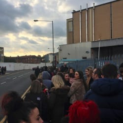 Fountain Studios - X Factor queue at Fountain Studios.