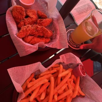 Queen City Bites & Crafts - Chicken tenders; fries basket, beer - Sports Bars Near Me - Charlotte, North Carolina