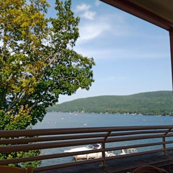 The Rooftop Cabana Bar - view from our table - Bars Near Me - Lake George, New York