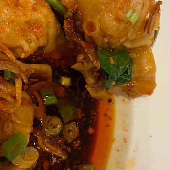 La La Noodle - spicy wontons, good but could be less oily. - Pan Asian Near Me - Las Vegas, Nevada