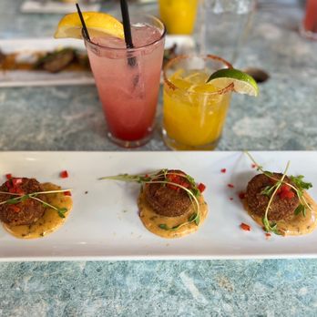 Wild River Grille - Crab and Salmon Cakes - New American Near Me - Reno, Nevada Wild River Grille - Crab and Salmon Cakes - New American Near Me - Reno, Nevada