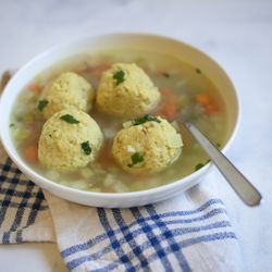 Matzo ball soup for Passover