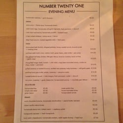 Number Twenty One - Menu