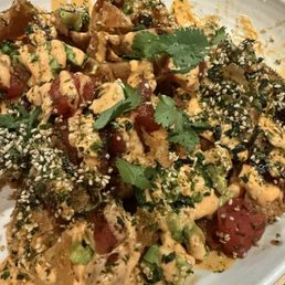 Ahi poke nachos