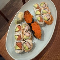 Jumbo Spicy Tuna Roll and California Roll Jumbo Spicy Tuna Roll and California Roll