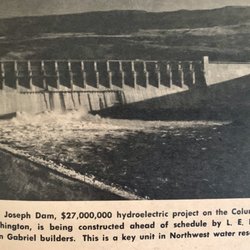 Chief Joseph Dam - As seen in Los Angeles Times 75th Anniversary Jan 3, 1956