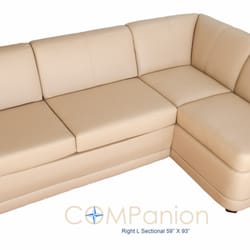 Glastop Inc Marine Furniture - Right L Sectional 93" x 59". Companion corner storage sectional with Flexsteel 6053-60AM Magic Bed.
