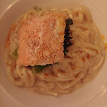 MeNami - Salmon Cream Sauce Udon - Japanese Near Me - Toronto, Ontario MeNami - Salmon Cream Sauce Udon - Japanese Near Me - Toronto, Ontario