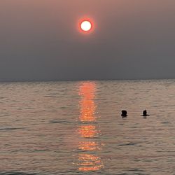 Barnes Park Campground - Sunset over the lake