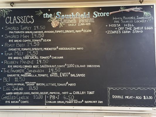 Menu photo 3 The Southfield Store Southfield, MA Menu photo 3 The Southfield Store Southfield, MA