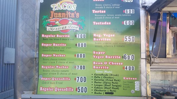 Menu photo 4 Tacos Juanita's Vallejo, CA Menu photo 4 Tacos Juanita's Vallejo, CA