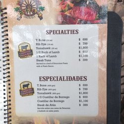 Domingo's Place Steakhouse - Menu