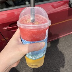 Mango strawberry slushy