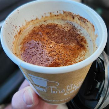 Phin Cafe - Hot Egg Coffee. It's half the size of the iced version. - Bubble Tea Near Me - San Jose, California