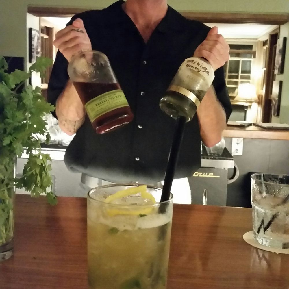 Mahiko Lounge - Yet another Fletcher one-of-a-kind, only-here craft cocktail:  the Moringa Mint Julep.  Awesome around-the-world flavors in a glass! - Lounges Near Me - HI, Hawaii