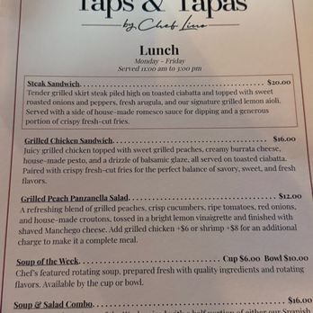 Taps & Tapas by Chef Lino - Menu - Vegan Near Me - Bakersfield, California Taps & Tapas by Chef Lino - Menu - Vegan Near Me - Bakersfield, California