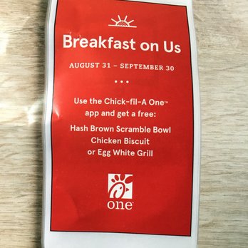 Chick-fil-A - FREE BREAKFAST IN SEPTEMBER! Just use the app! - Fast Food Near Me - Gambrills, Maryland Chick-fil-A - FREE BREAKFAST IN SEPTEMBER! Just use the app! - Fast Food Near Me - Gambrills, Maryland
