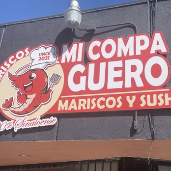 Mariscos Mi Compa Guero - a sign for a mexican restaurant - Seafood Near Me - South Gate, California Mariscos Mi Compa Guero - a sign for a mexican restaurant - Seafood Near Me - South Gate, California